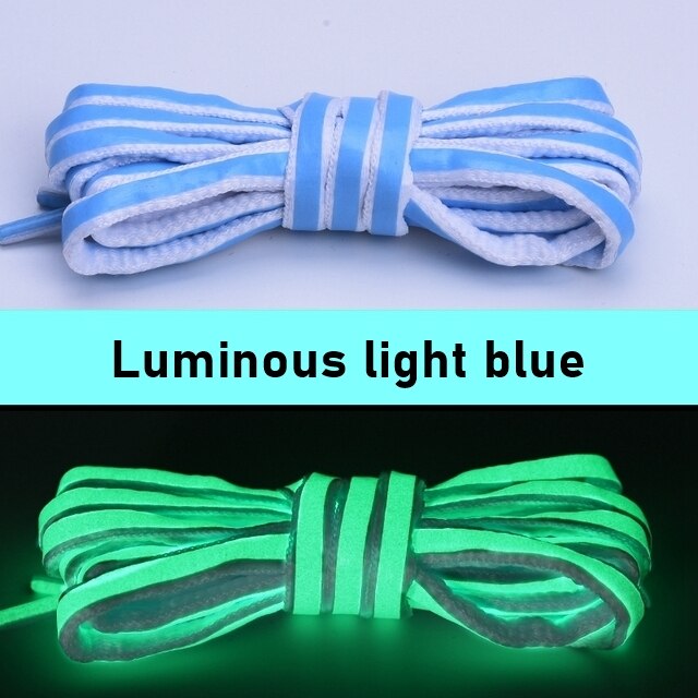 1 Pair Laser Luminous Shoelaces AF1 Sneakers Shoe laces Vibrant Fluorescent Shoelace Semicircle Laces Shoes Accessories