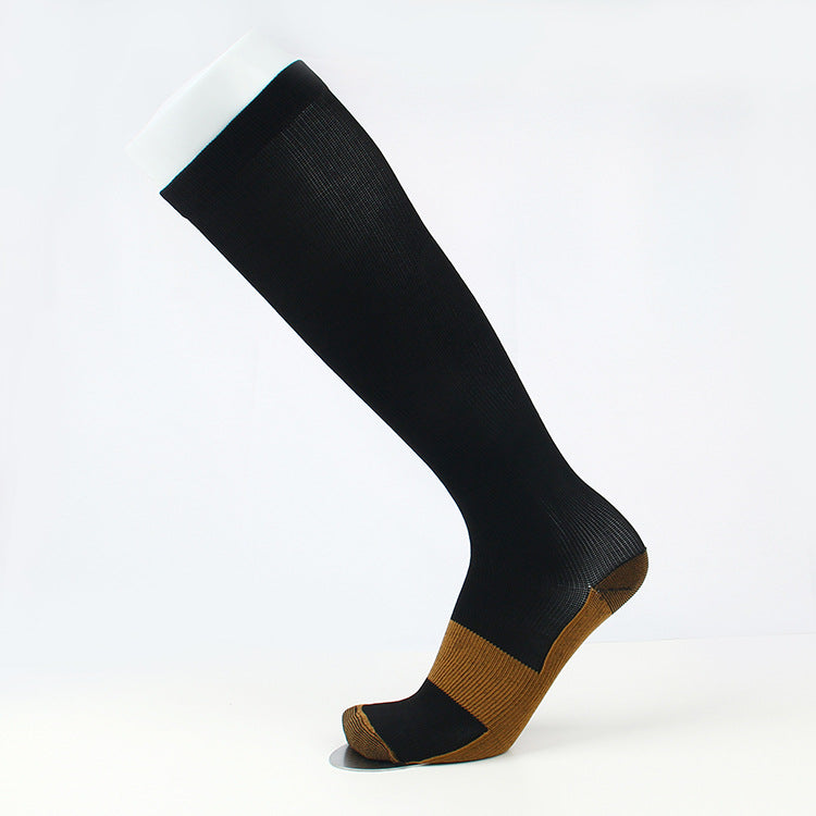 Copper fiber long tube stress socks, nylon nylon stress outdoor sports socks, ComPRES SOCKS Amazon