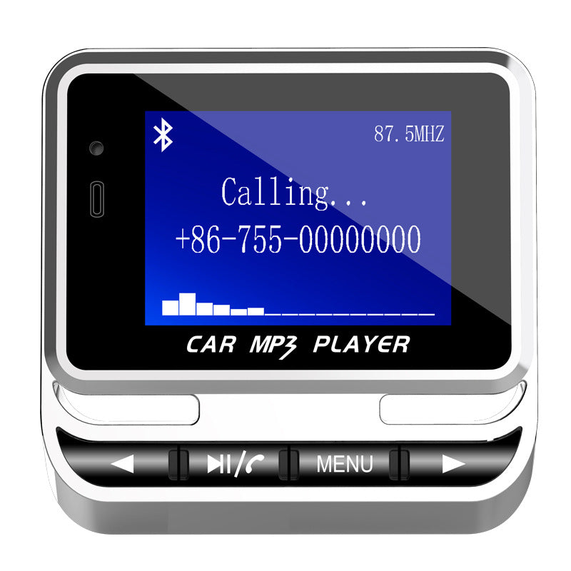 Cross-border Wholesale Car Bluetooth MP3 Overwear Player Car FM Transmitter Chinese English Lyrics Synchronous Display