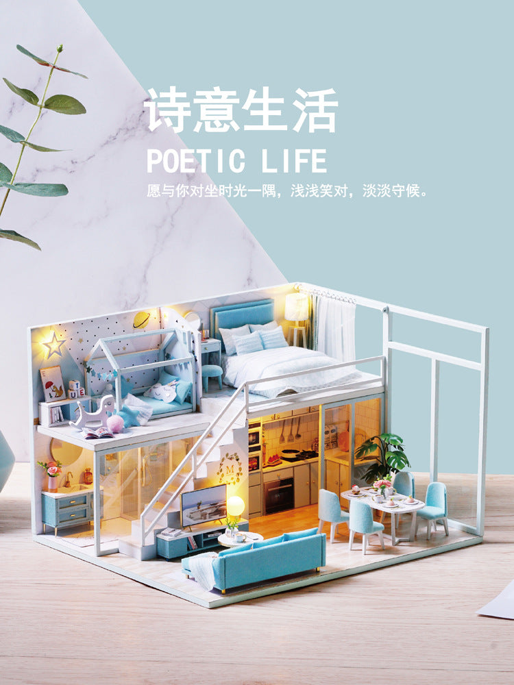 d \Meeting Xiao Beautiful\ \Poetry Life\ Handmade Loft Simple Apartment