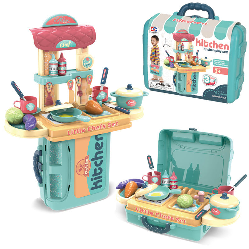 Children's home toy suit parent-child interactive toy kitchen doctor toy tool makeup table suitcase