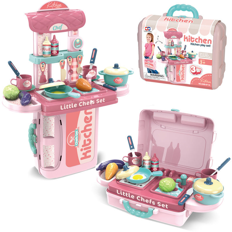 Children's home toy suit parent-child interactive toy kitchen doctor toy tool makeup table suitcase