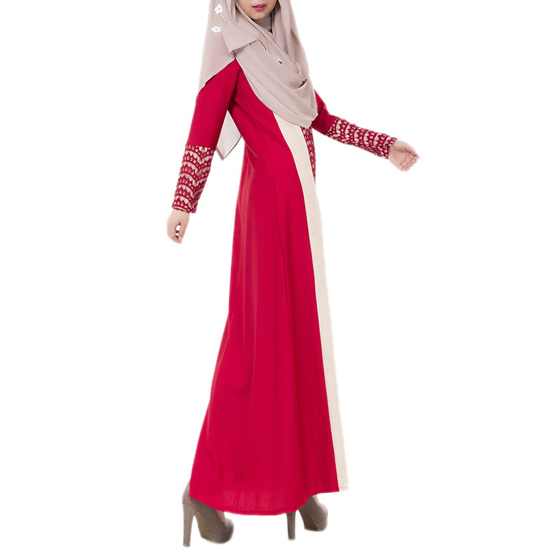 Factory direct supply new Arab Muslim robe ethnic long skirt lace dress Middle East clothing 020