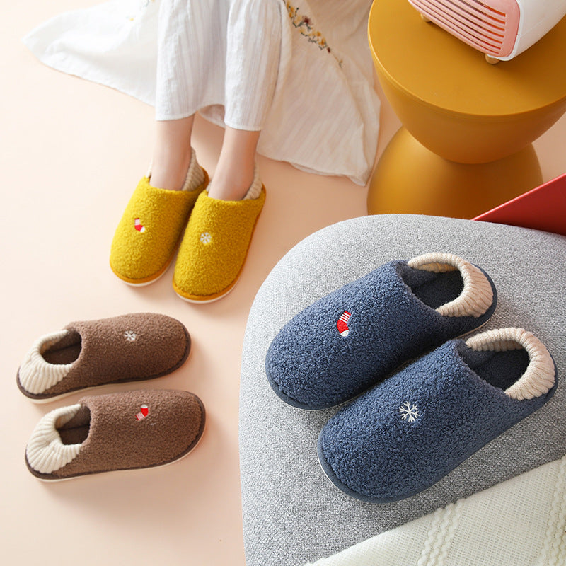 October monthly shoes cotton slippers female autumn and winter bag with postpartum soft bottom winter maternal maternal home slippers