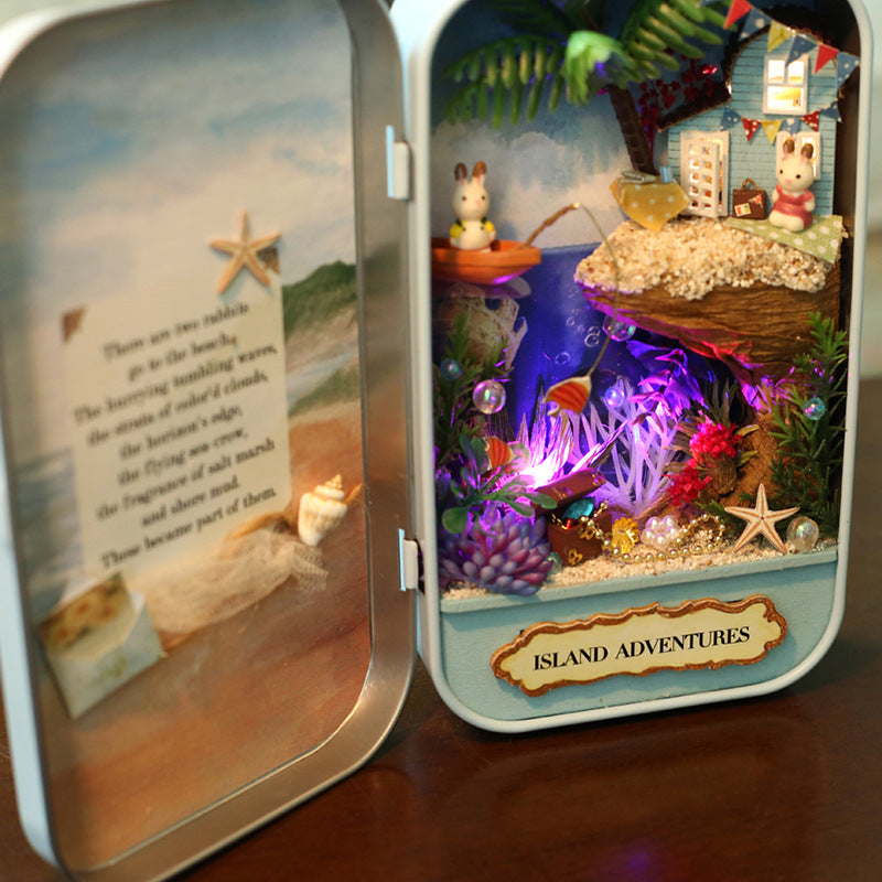 Wisdom House Children Handmade DIY Toy Box Theater Girl Model Cottage Activity Batch Send Boutique Gift