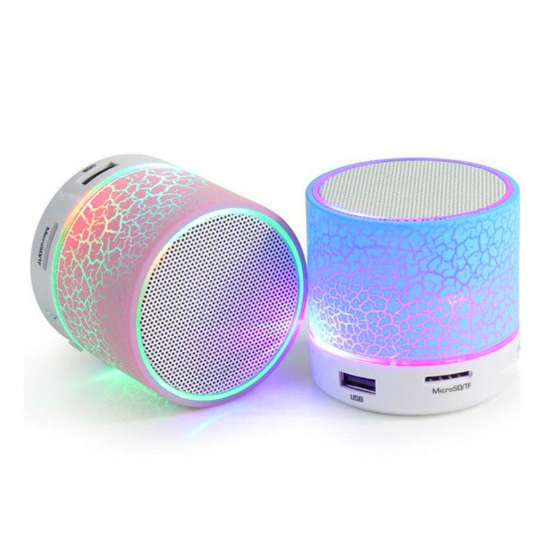 A9 large crack bluetooth speaker small mini card small steel gun wireless luminous colorful lights mobile phone gift audio