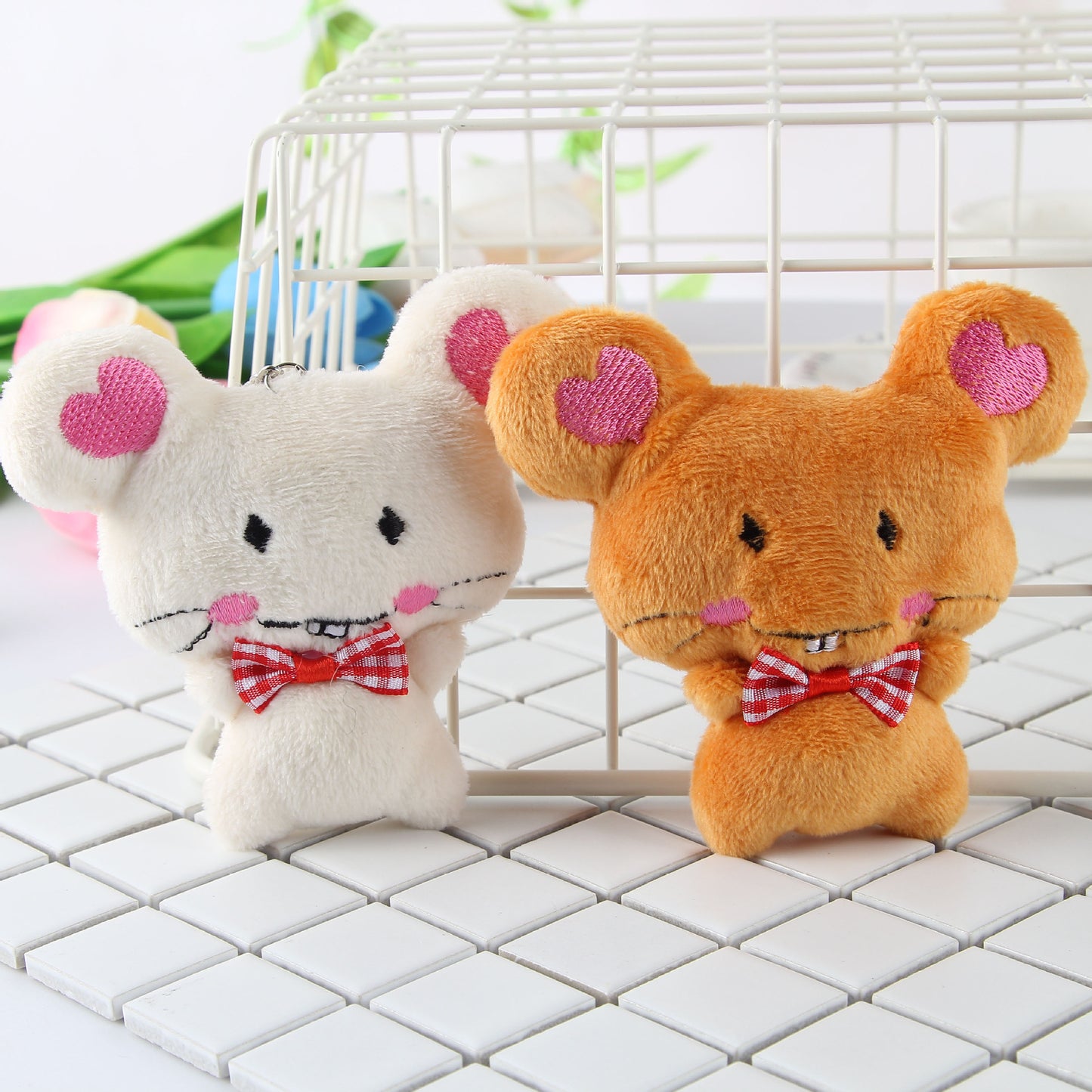 Cute little mouse hamoque plush pendant jewelry mobile phone bag key toy doll cartoon doll cartoon