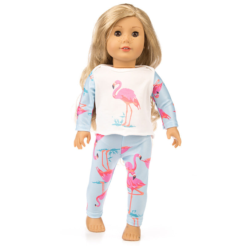 Amazon new 18 inch American girl clothes 43cm Xumu doll clothes doll pajamas set accessories