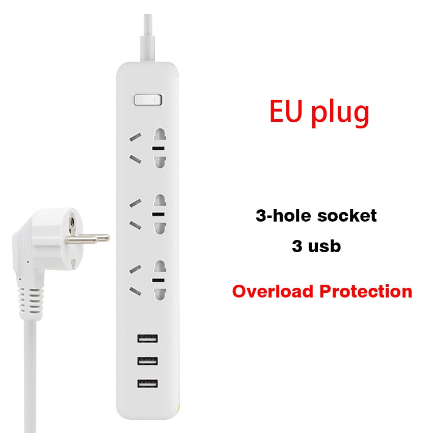 EU Plug Converter Power strip Extension Cord Socket 20W Fast Charging Outlet Socket Adapter Patch Panel Patch board