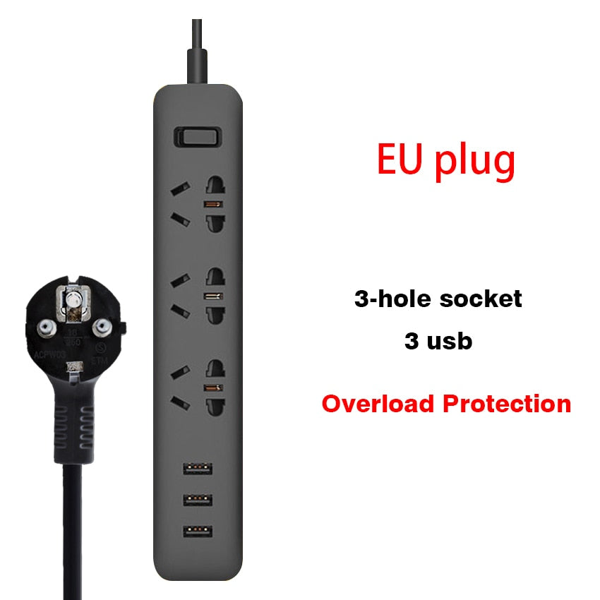 EU Plug Converter Power strip Extension Cord Socket 20W Fast Charging Outlet Socket Adapter Patch Panel Patch board
