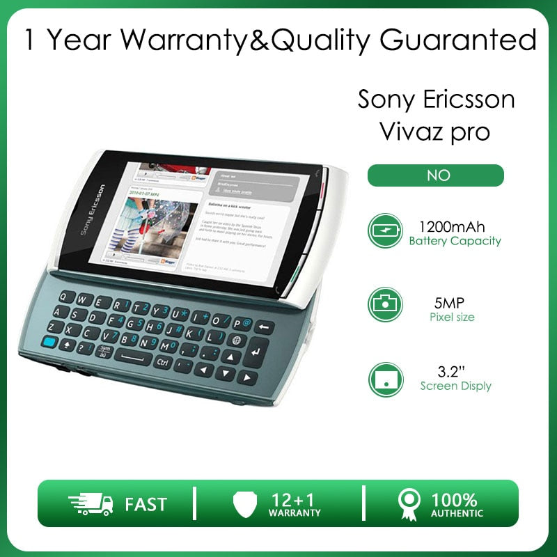 Sony Ericsson Vivaz pro U8 U8i Unlocked 100MB 75B RAM 5MP Camera 1200mAh Cheap Cell Phone With Free Shipping