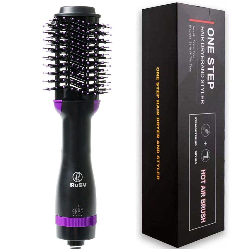 3 In 1 Hair Dryer Brush Blow Dryer with Comb One Step Hair Blower Brush Hot Air Styling Comb Electric Hair Straightening Brush