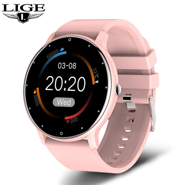 LIGE 2022 New Smart Watch Women Full Touch Screen Sport Fitness Watches IP67 Waterproof Bluetooth For Android ios smartwatch Men