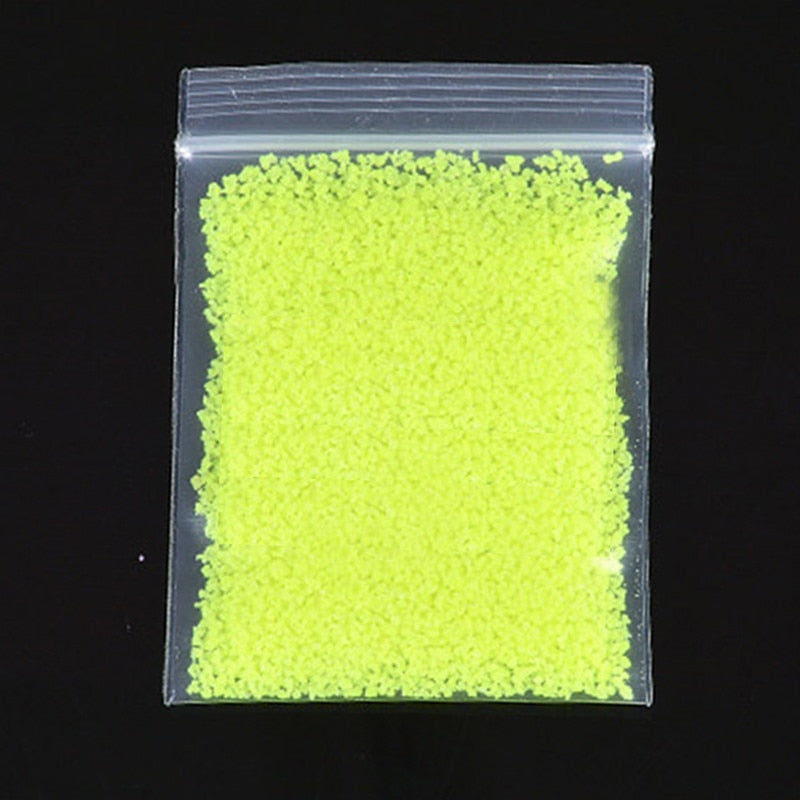 10g Party DIY Fluorescent Super luminous Particles Glow Pigment Bright Gravel Noctilucent Sand Glowing in the Dark Sand Powder