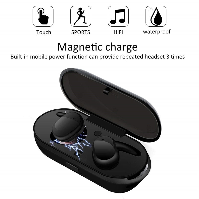 Y30 TWS Wireless headphones 5.0 Earphone Noise Cancelling Headset Stereo Sound Music In-ear Earbuds For Android IOS smart phone