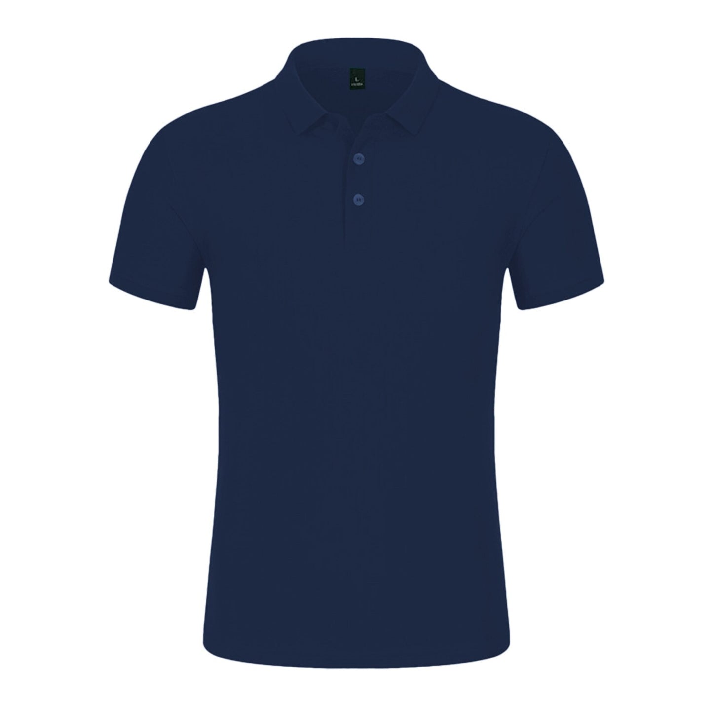 Men's Summer Polo Shirt Button Solid Color Turn Down Collar T-shirt Short Sleeve Black Office Daily Man Social Dress Tees Tops