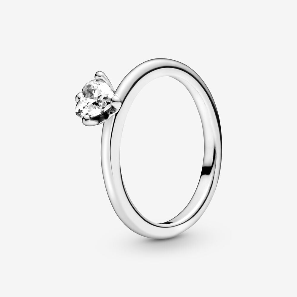 2022 New 100% 925 Sterling Silver Princess Tiara Crown Sparkling Love Heart CZ Rings for Women Engagement Jewelry Anniversary