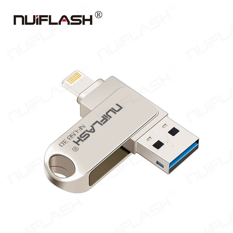 Usb Flash Drive pendrive For iPhone 6/6s/6Plus/7/7Plus/8/X Usb/Otg/Lightning 2 in 1 Pen Drive For iOS External Storage Devices