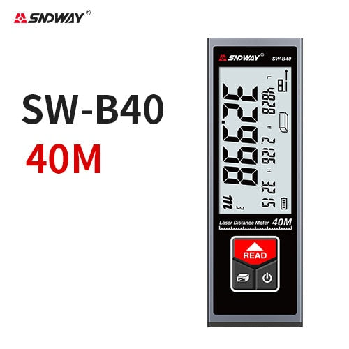 SNDWAY Mini Laser Distance Meter Rechargeable Rangefinder 40M 50M 60M Range Finder Electronic Roulette Trena Tape Measure Tester