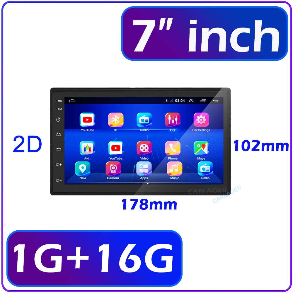 2 Din Android 7 9 10 Inch Car Multimedia Video Player Universal 2DIN Stereo Radio GPS For Volkswagen Nissan Hyundai Kia Toyota
