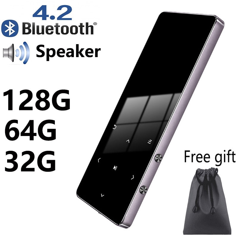 Original Metal Bluetooth MP4 Player 8GB 16GB 32GB 64GB Music Player Touch Key Fm Radio Video Play E-book Hifi Player Walkman