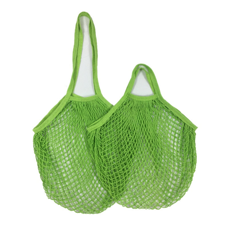 Reusable Fruit Vegetable Bag Washable Cotton Mesh Grocery Bags Cotton String Bags Net Shopping Bags Mesh Bags for Fruit Storage