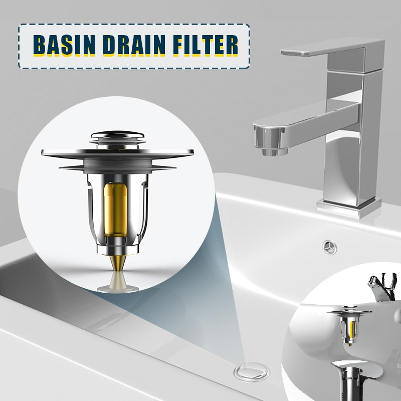 Sueea® 2021 0624 Universal Basin Pop-up Drain Filter Hair Catcher Bath Stopper Shower Sink Strainer Plug Kitchen Accessories