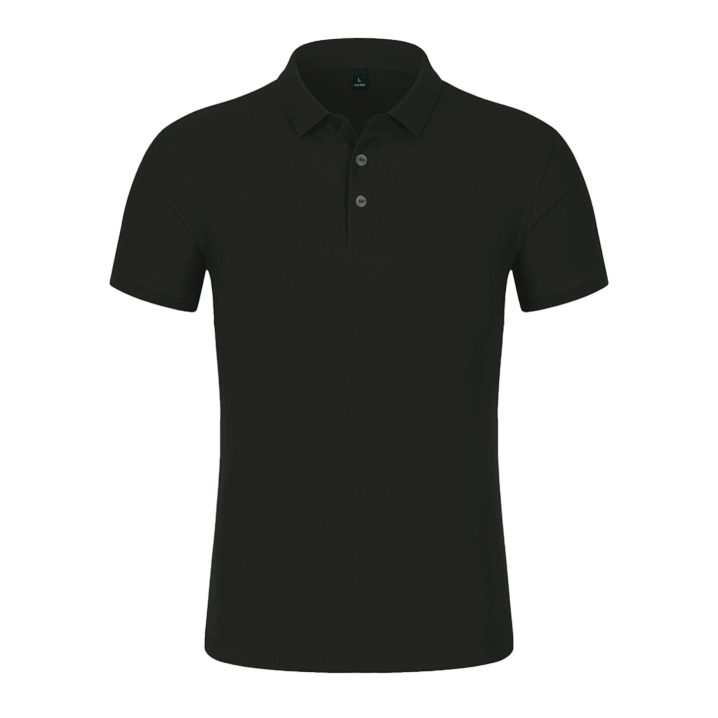 Men's Summer Polo Shirt Button Solid Color Turn Down Collar T-shirt Short Sleeve Black Office Daily Man Social Dress Tees Tops
