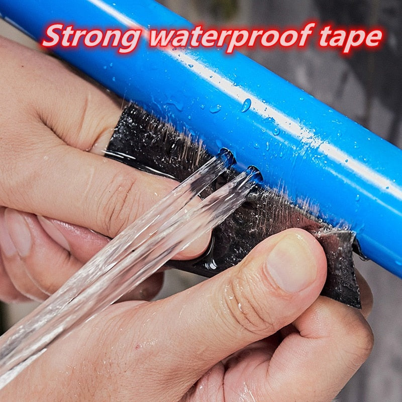 Repair Tape Super Strong Waterproof Tape 150cm Fiber Stop Leaks  Self Adhesive Tape Bathroom Duct Sealing Fix Insulating Tape