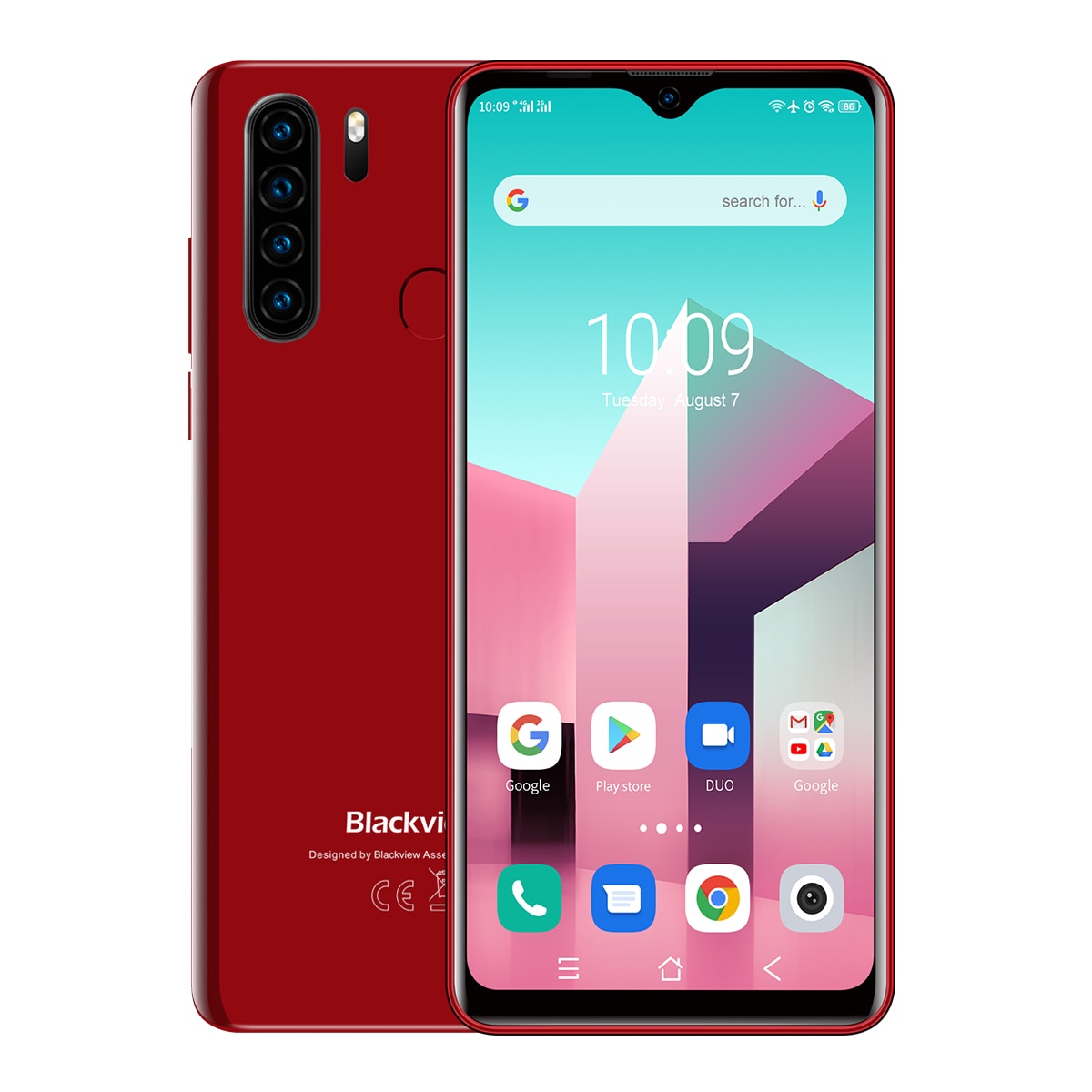 Blackview A80 Plus Mobile Phone Octa Core 4GB RAM+64GB ROM 13MP Quad Rear Camera 6.49 Inch Waterdrop Smartphone 4G Cellphone