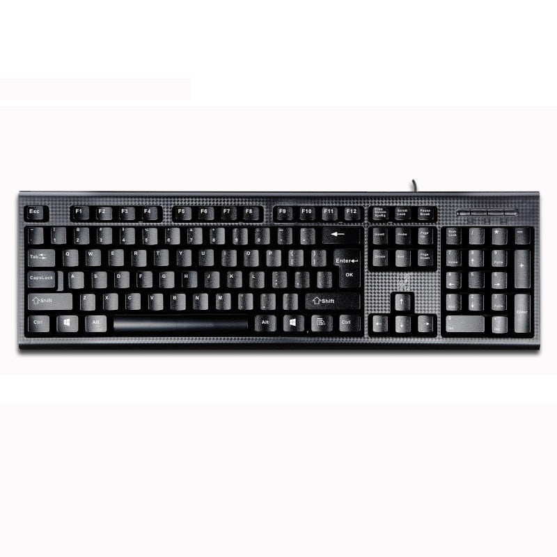 Zhuiguangbao Q9 Single Keyboard USB Square Mouth Business Office Home PS/2 round Hole Wired Desktop Computer Keyboard