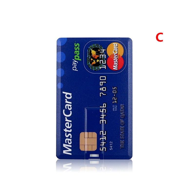 USB Flash Drive High Speed Bank Credit Card Pen Drive 4GB 8GB 16GB Pendrive 32GB 64GB Memory Usb Stick Flash Drive 128GB