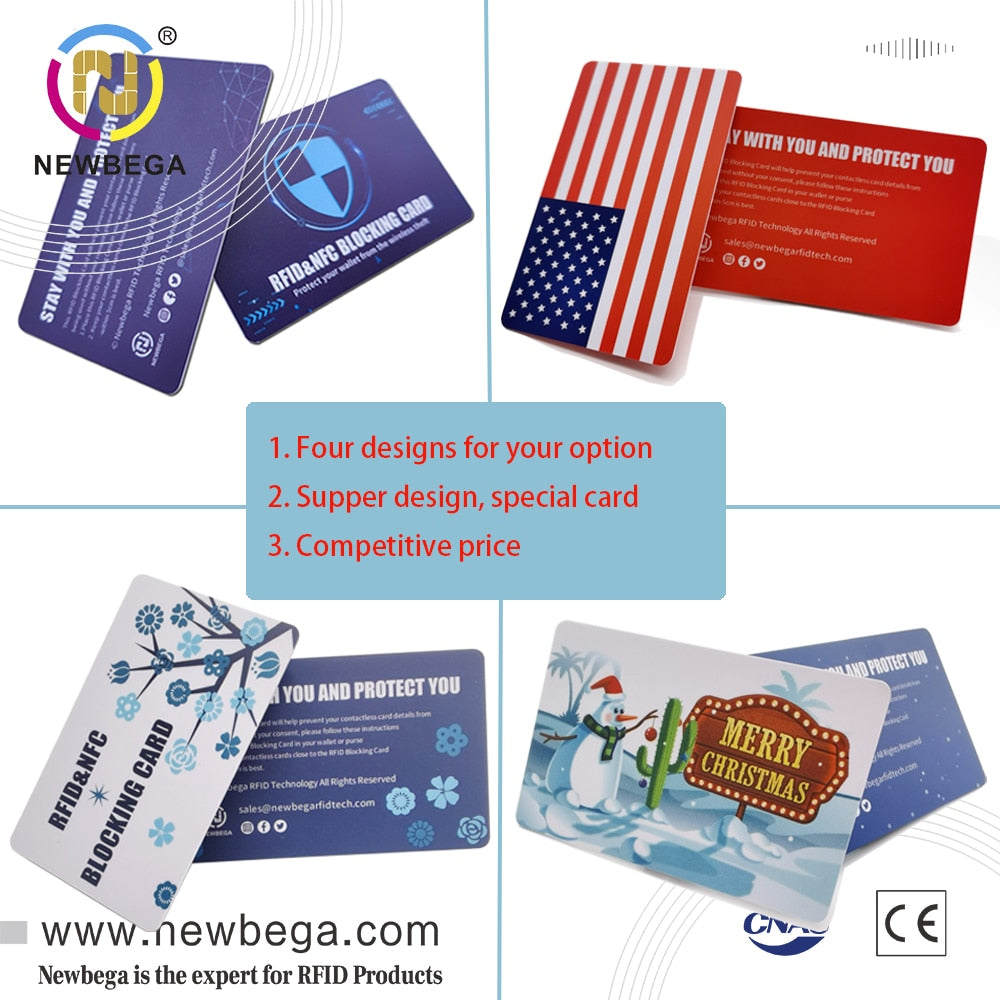 RFID NFC Blocking Shilding Cards For Passport/Purse Credit Card Size New Technology Premium Quality Free Shipping 1PCS