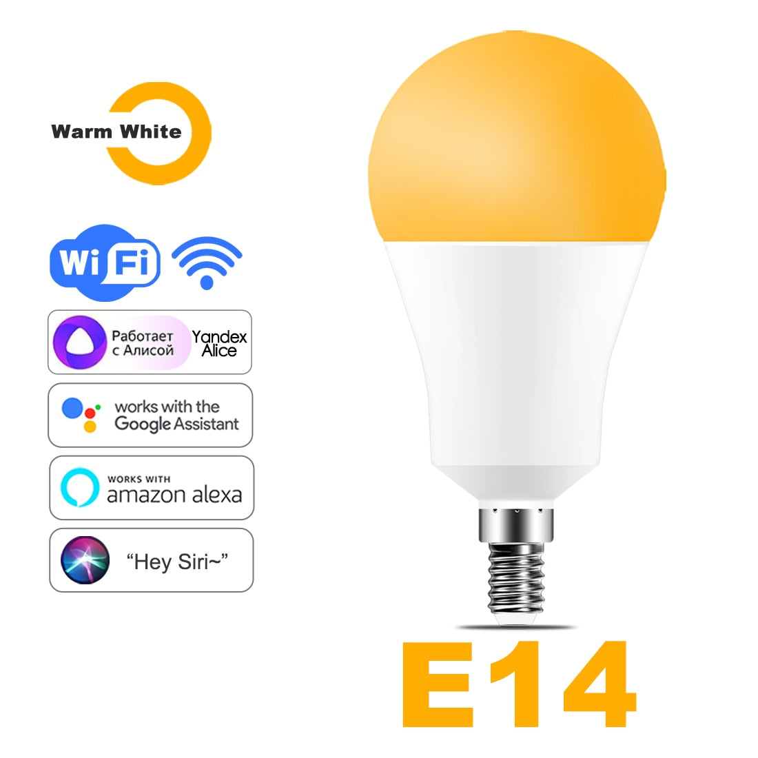 15W WiFi Smart Light Bulb B22 E27 LED RGB Lamp Work with Alexa/Google Home 85-265V RGB+White Dimmable Timer Function color Bulb