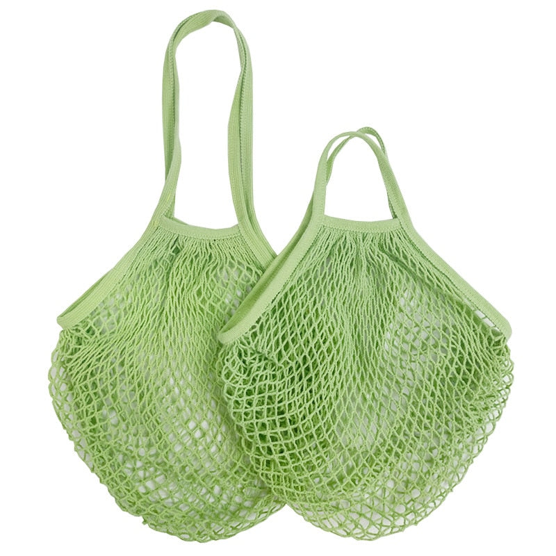 Reusable Fruit Vegetable Bag Washable Cotton Mesh Grocery Bags Cotton String Bags Net Shopping Bags Mesh Bags for Fruit Storage
