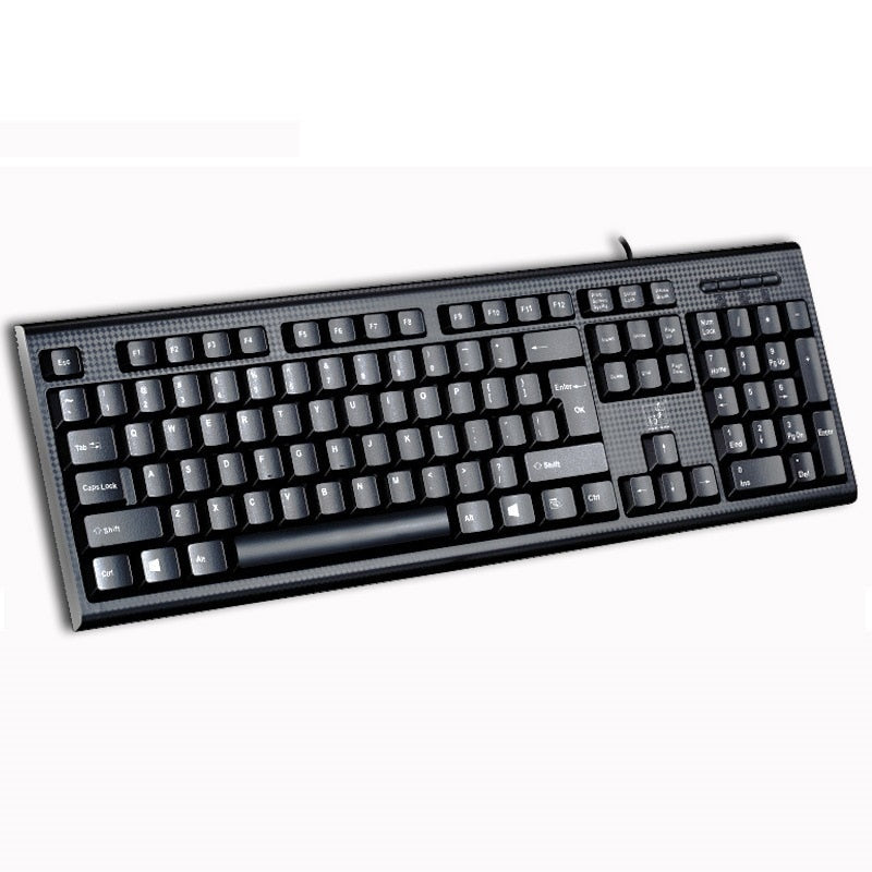 Zhuiguangbao Q9 Single Keyboard USB Square Mouth Business Office Home PS/2 round Hole Wired Desktop Computer Keyboard