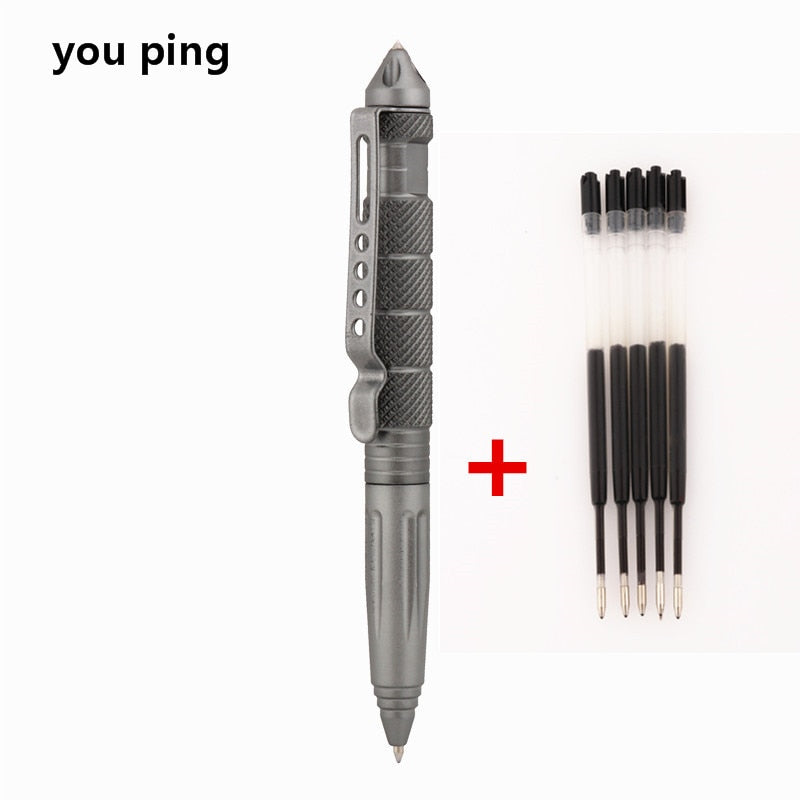 New High Quality 502 Metal Colour Tactical Defense Pen School Student Office Gel  Ballpoint pens