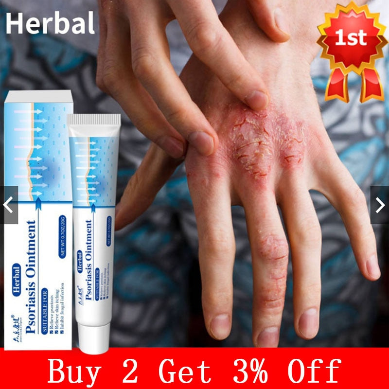 Antibacterial Psoriasis Cream Herbal Effective Anti-itch Relief Dermatitis Eczema Treatment Urticaria Desquamation Skin Care 20g