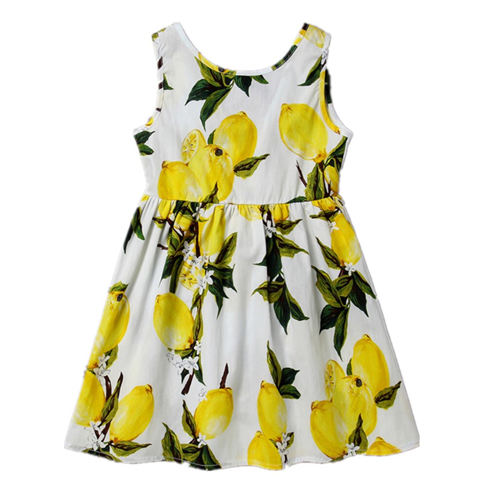 1-7 Years Baby Girls Sleeveless Flower Print Dresses Clothes Kids Summer Princess Dress Children Party Ball Pageant Dress Outfit