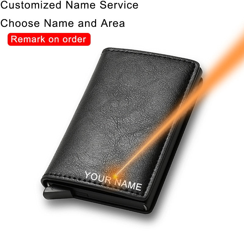 DIENQI Carbon Fiber Card Holder Wallets Men Brand Rfid Black Magic Trifold Leather Slim Mini Wallet Small Money Bag Male Purses