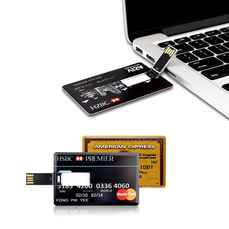 USB Flash Drive High Speed Bank Credit Card Pen Drive 4GB 8GB 16GB Pendrive 32GB 64GB Memory Usb Stick Flash Drive 128GB