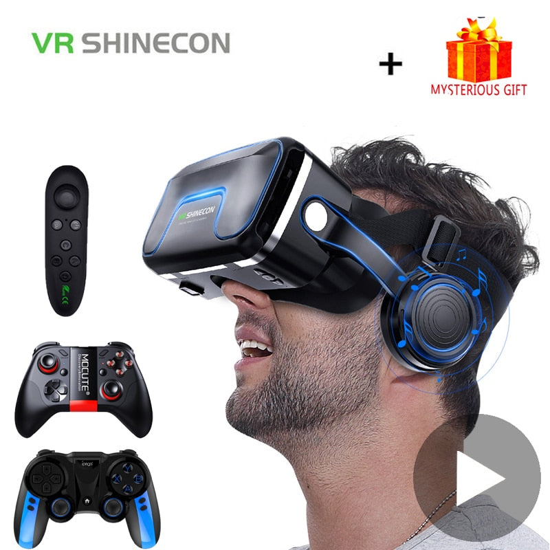 VR Shinecon 10.0 Helmet 3D Glasses Virtual Reality Casque For Smartphone Smart Phone Goggles Headset Viar Video Game Binoculars