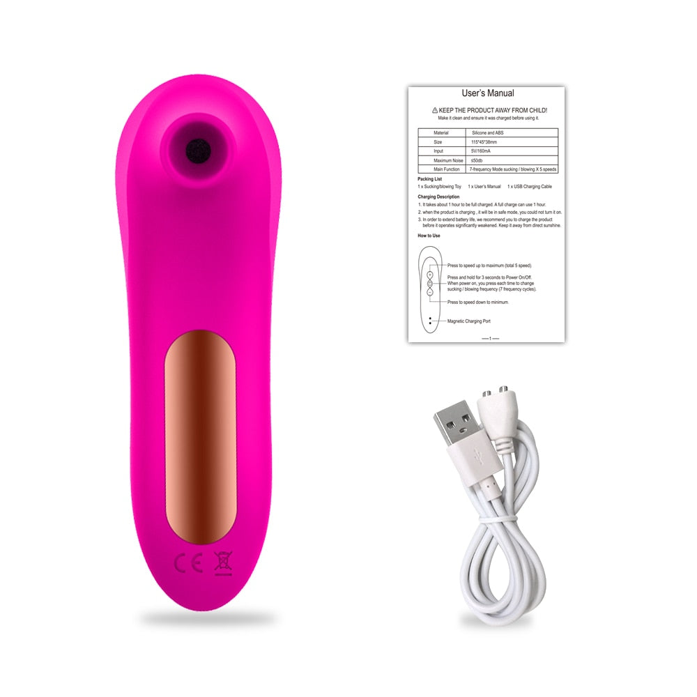 Clit Sucker Vagina Sucking Vibrator Clitoris Stimulator Blowjob Oral Nipple Sex Toys for Adult Women Masturbator Erotic Products