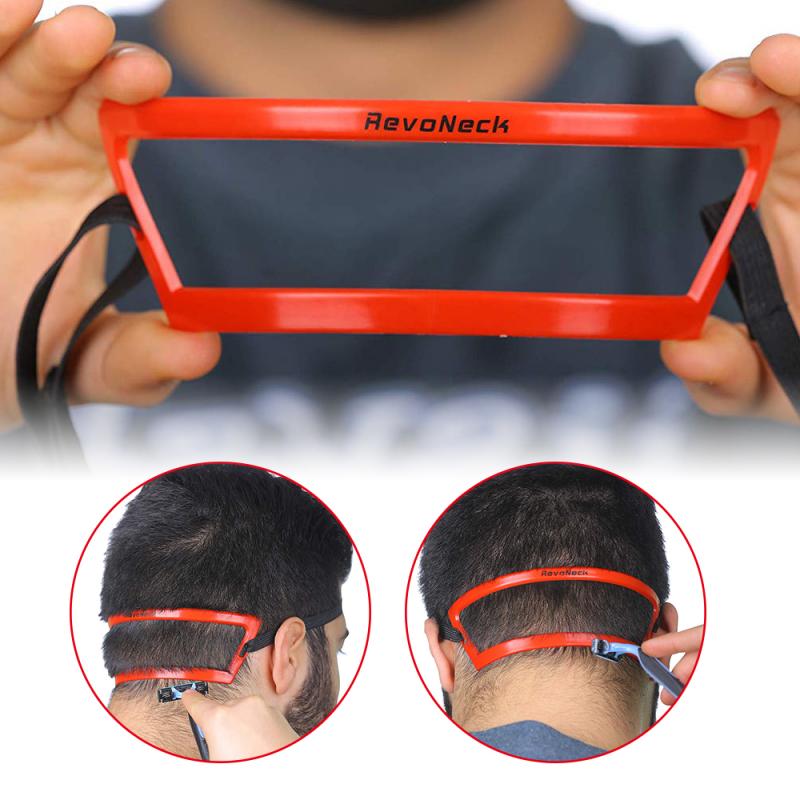 1pcs Red Neck Trimming Ruler Styling Template Comb Haircuts Shaving Template Salon Family Back Shape Hair Styling Tools