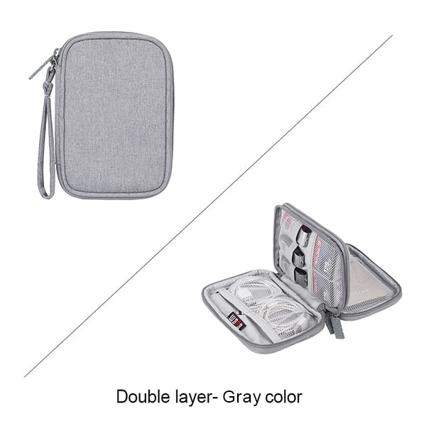 BUBM Portable External Hard Drive Case,Soft Protection Travel Carrying Case for 2.5-Inch External Hard Drive HDD / Cable Bag