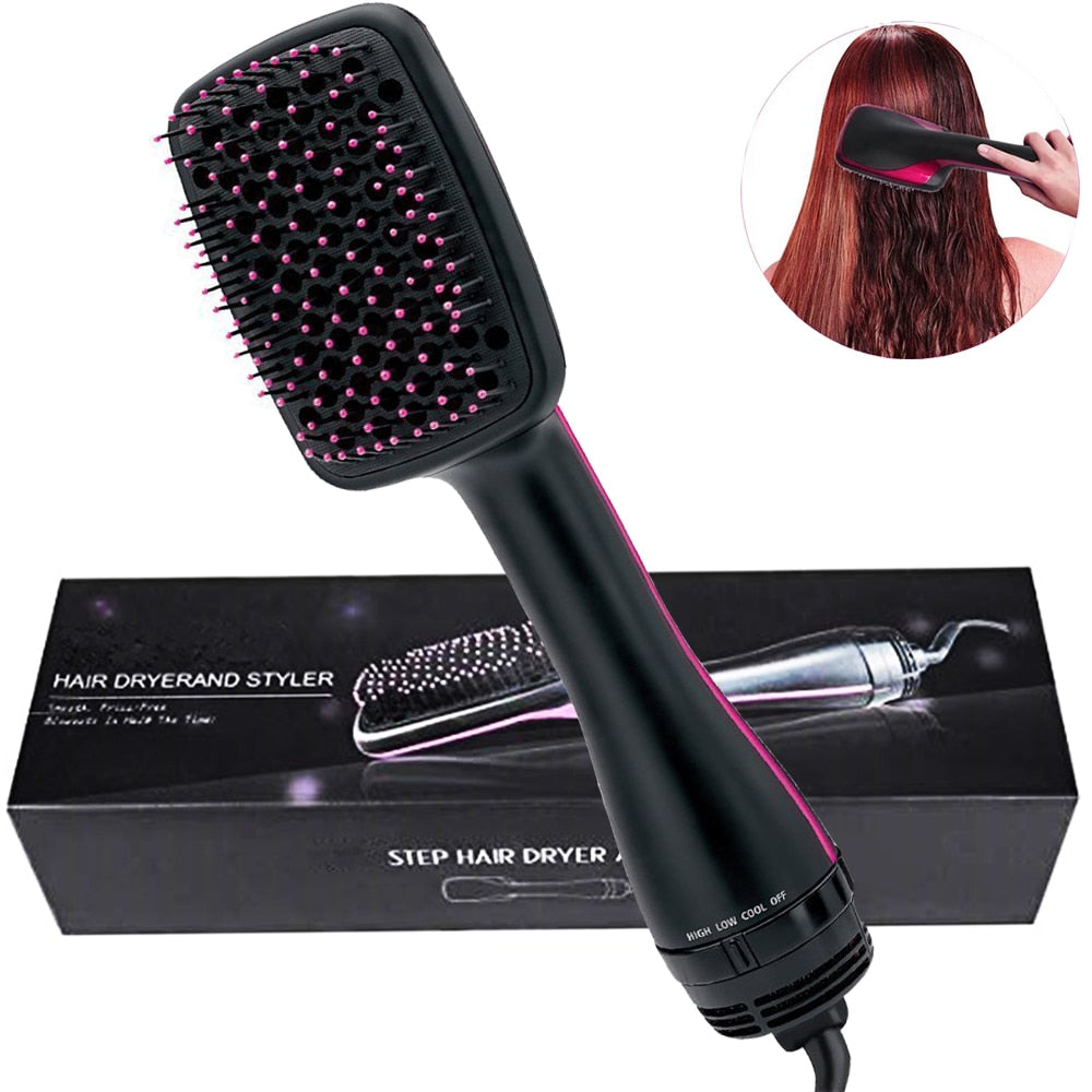 Professional One-Step Hair Dryer And Volumizer 3 In 1 Hairdryer Brush Hot Comb Beauty Devices for Women Hairstyling Curling Iron