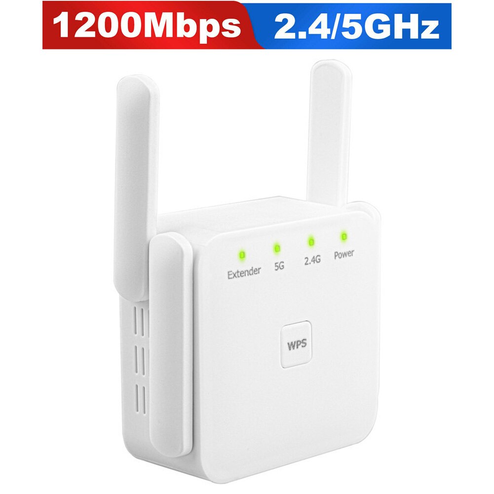 WiFi Repeater Range Extender 1200Mbps Dual Band 2.4G 5Ghz AP Router Antenna Amplifier Network Wi-Fi Hotspot Signal Booster WPS
