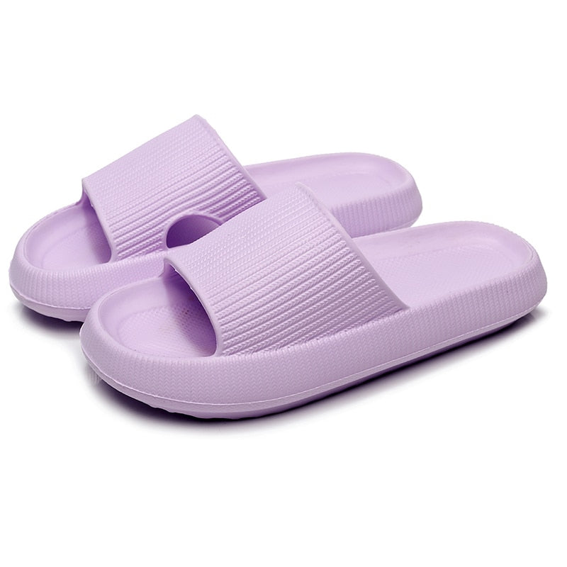 Thick Platform Horsehold Cloud Slippers Women Indoor Bathroom Slides Soft EVA Anti-Slip Home Floor Slides Ladies Summer Shoes