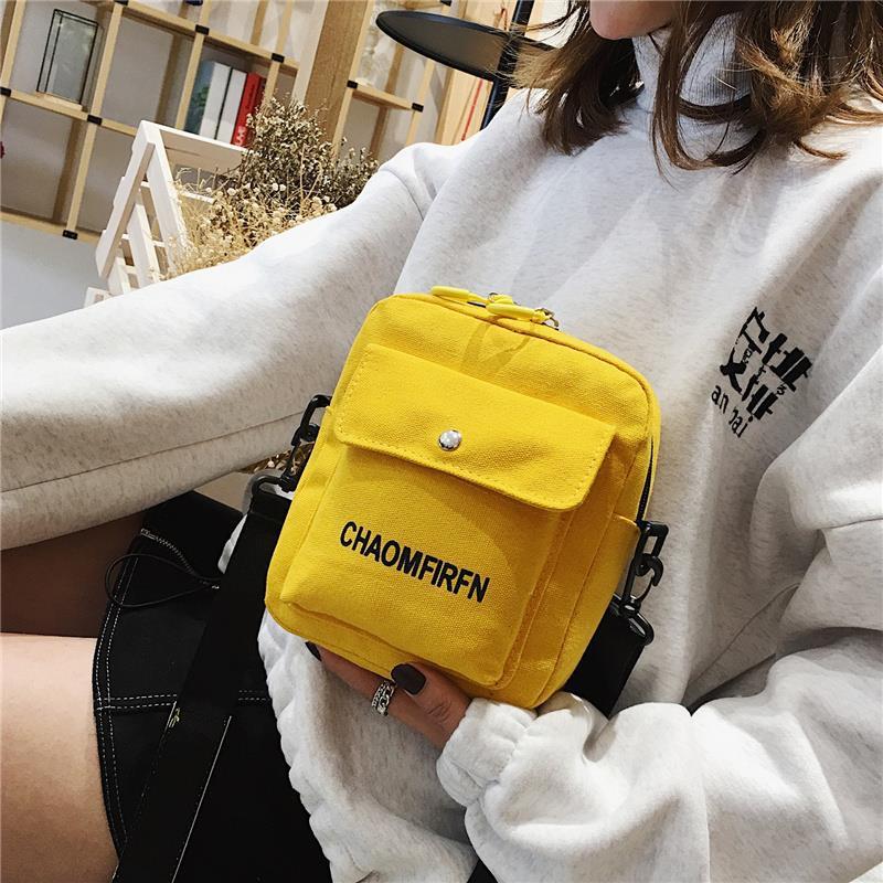 Women Bag Shoulder Chest bag Printed Cute Wallet Multifunction Mobile Phone  Canvas Small  Coin Purse Crossbag