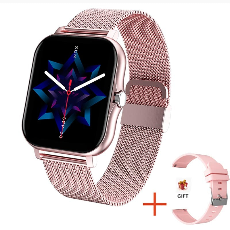 2021 New Women Smart watch Men 1.69" Color Screen Full touch Fitness Tracker Men Call Smart Clock Ladies For Android IOS+BOX